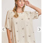 Linen Blend Ribbon Top