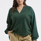 EXPOSED SEAM RELAXED LONG SLEEVE KNIT TOP