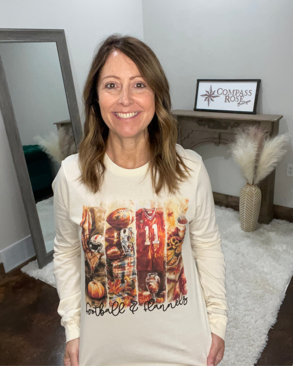 Football and Flannels Fall Graphic