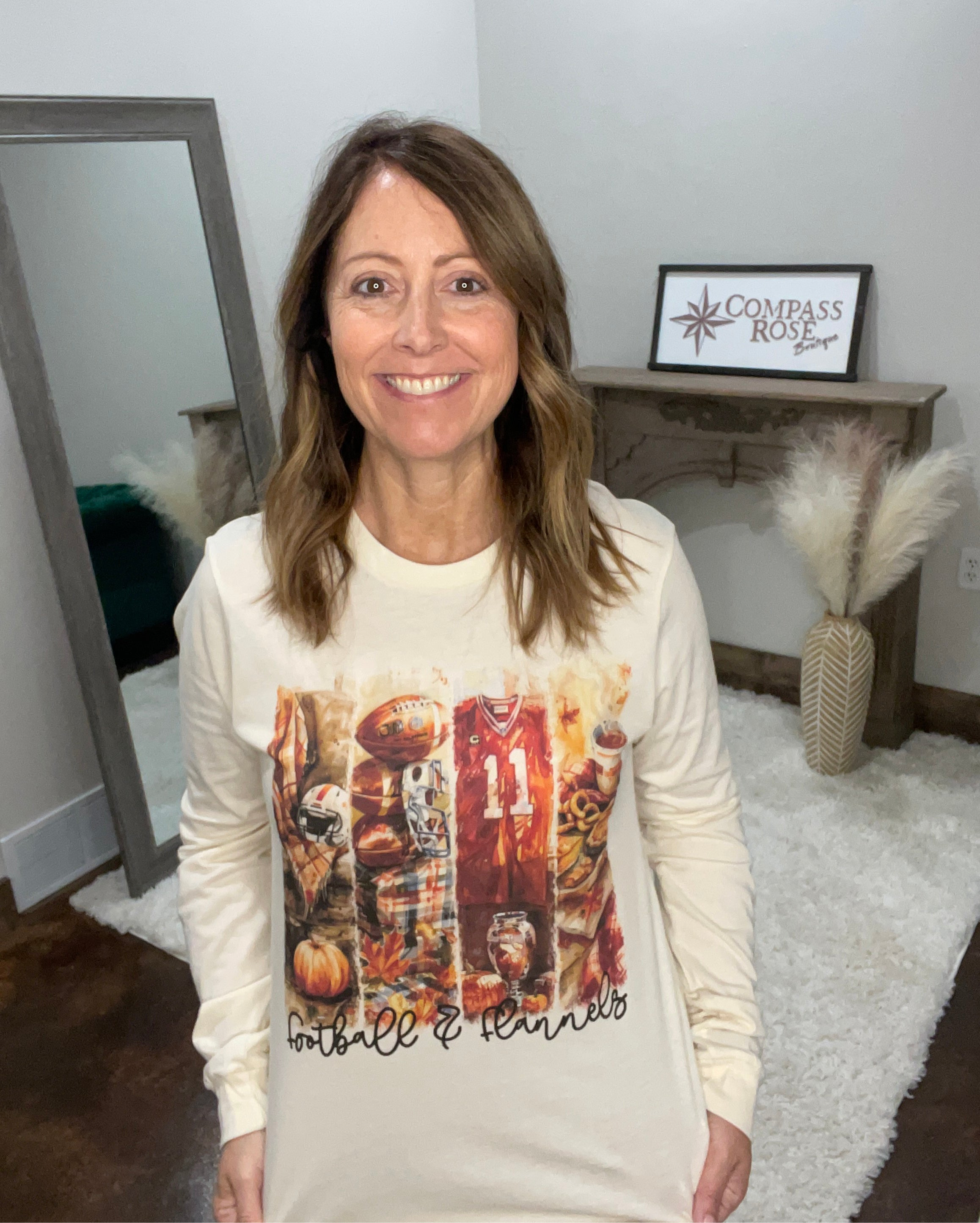 Football and Flannels Fall Graphic