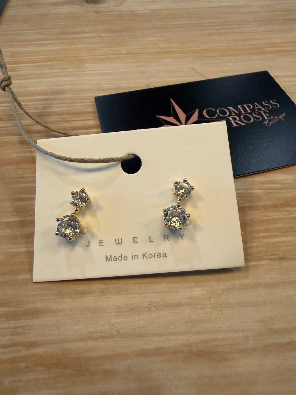 Cubic CZ Twin Earrings