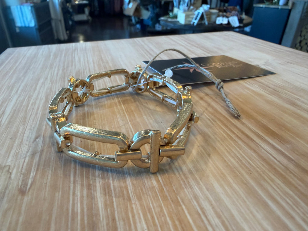 Gold Link Stretch Bracelet