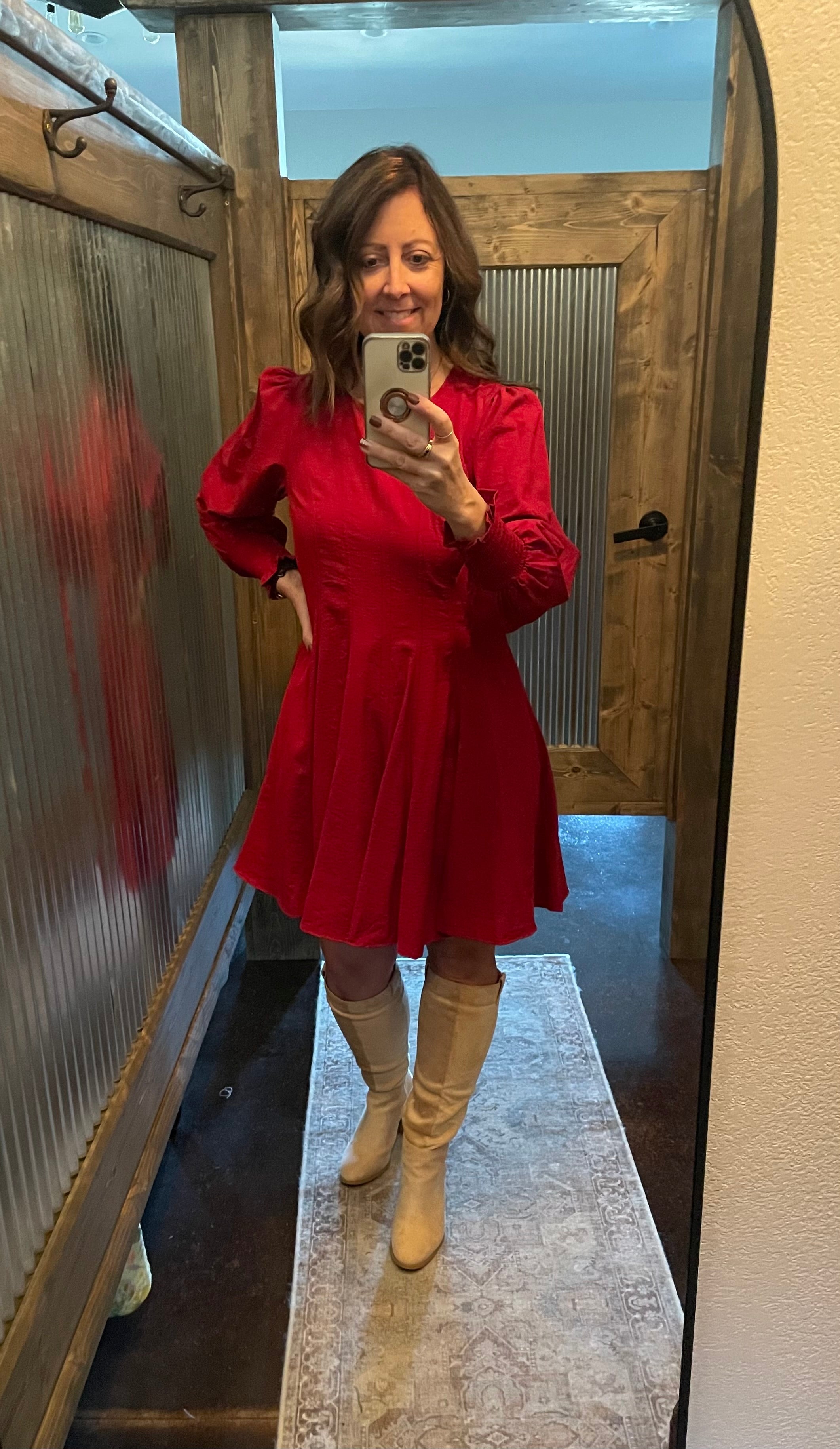 FIT AND FLARE MINI DRESS