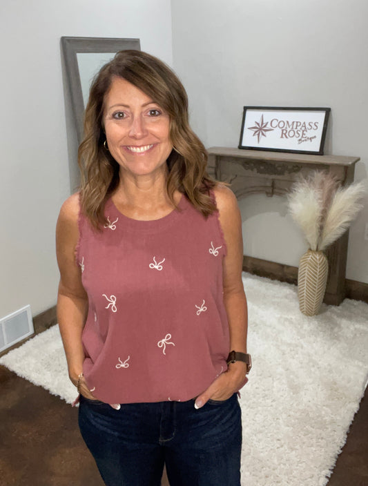 Ribbon Embroidered Top