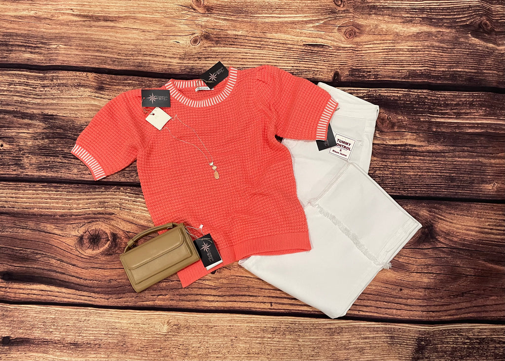 Waffle Textured Sweater