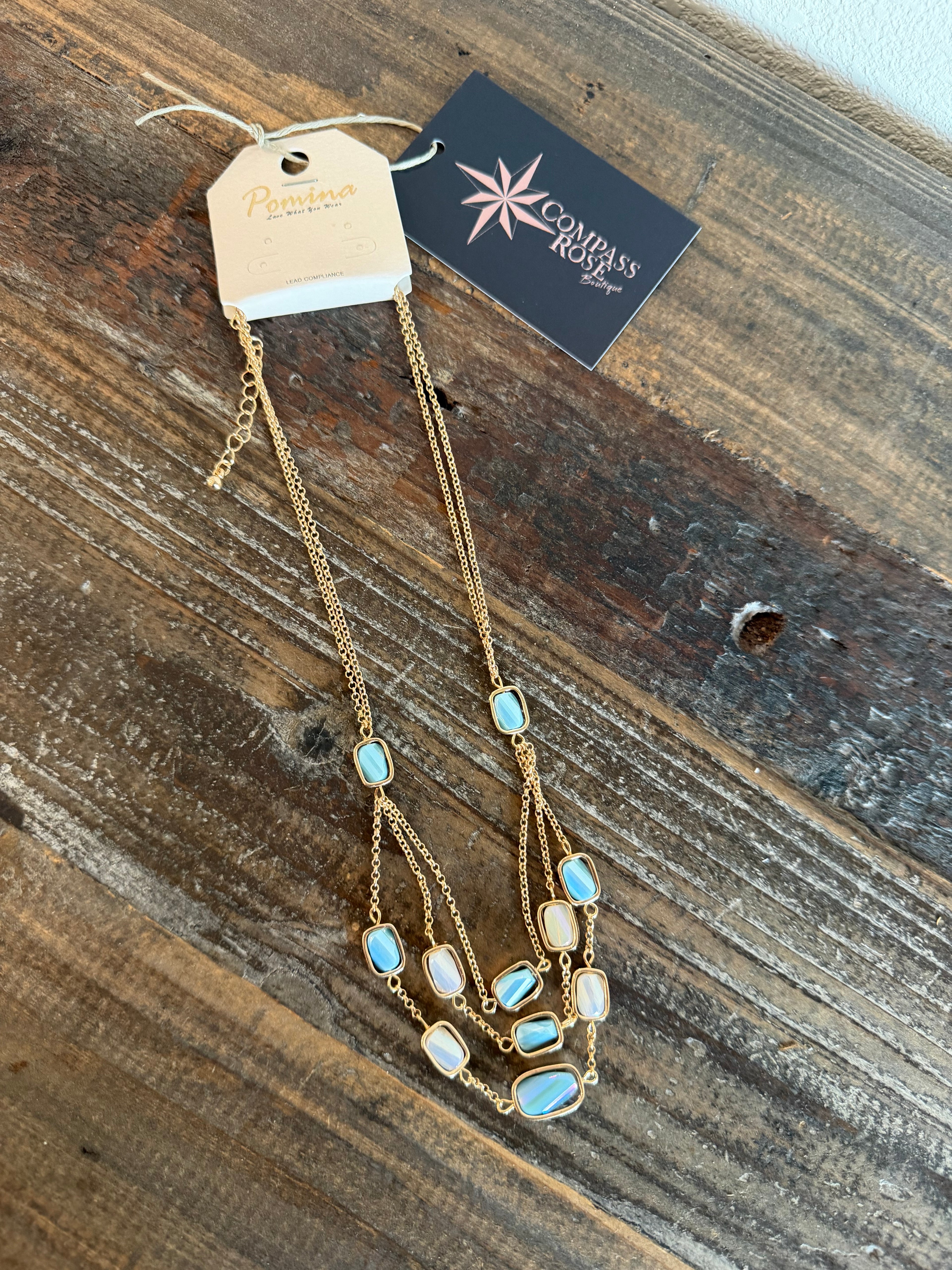 Blue Trio Necklace
