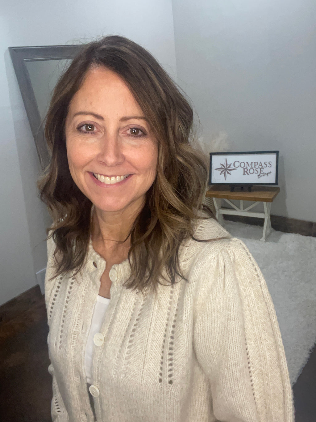 Soft Knit Eyelet Button Cardigan