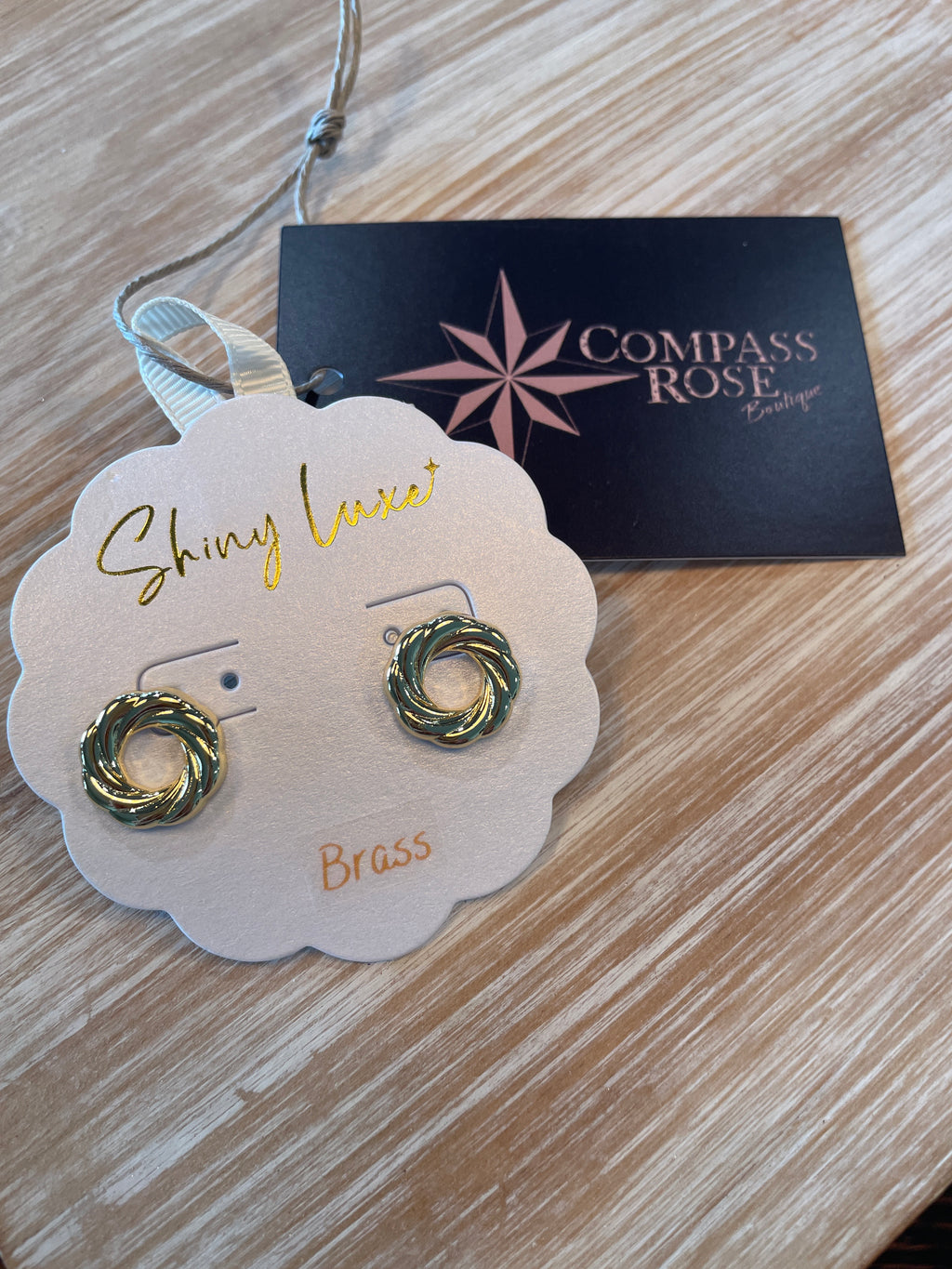 Gold Swirl Earrings