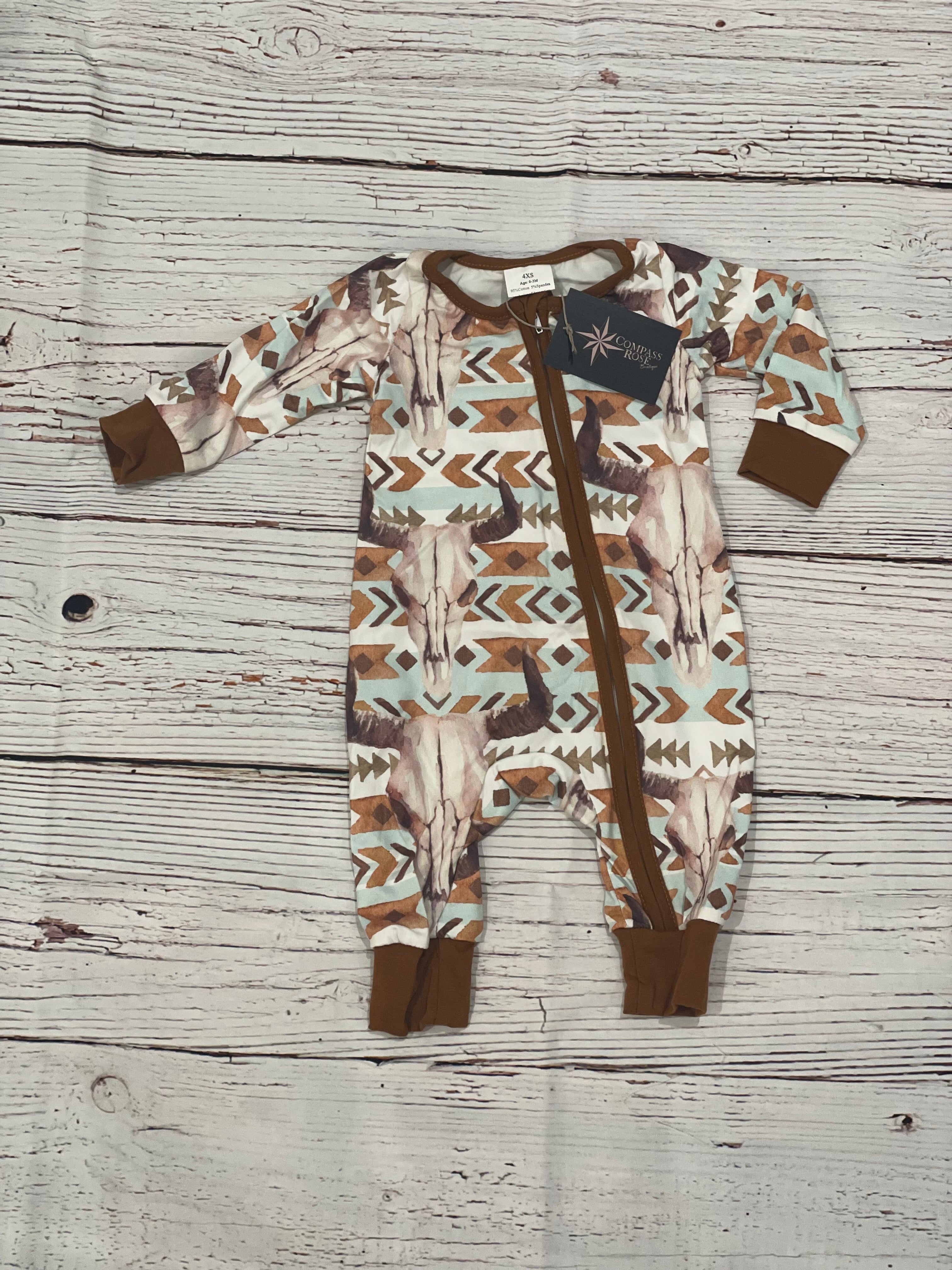 Western Bull Skull Zip Sleeper