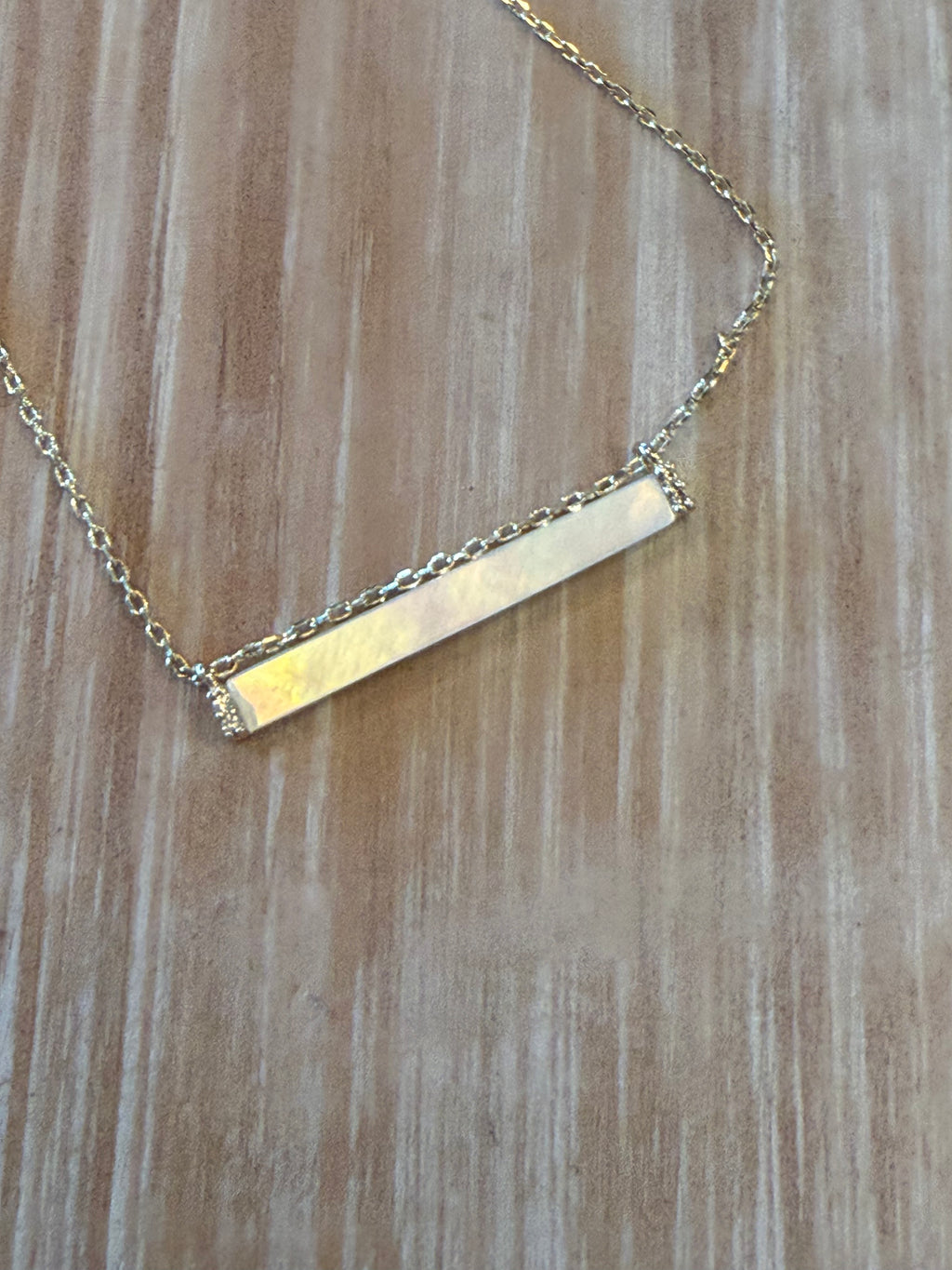 Mother of Pearl Bar Necklace