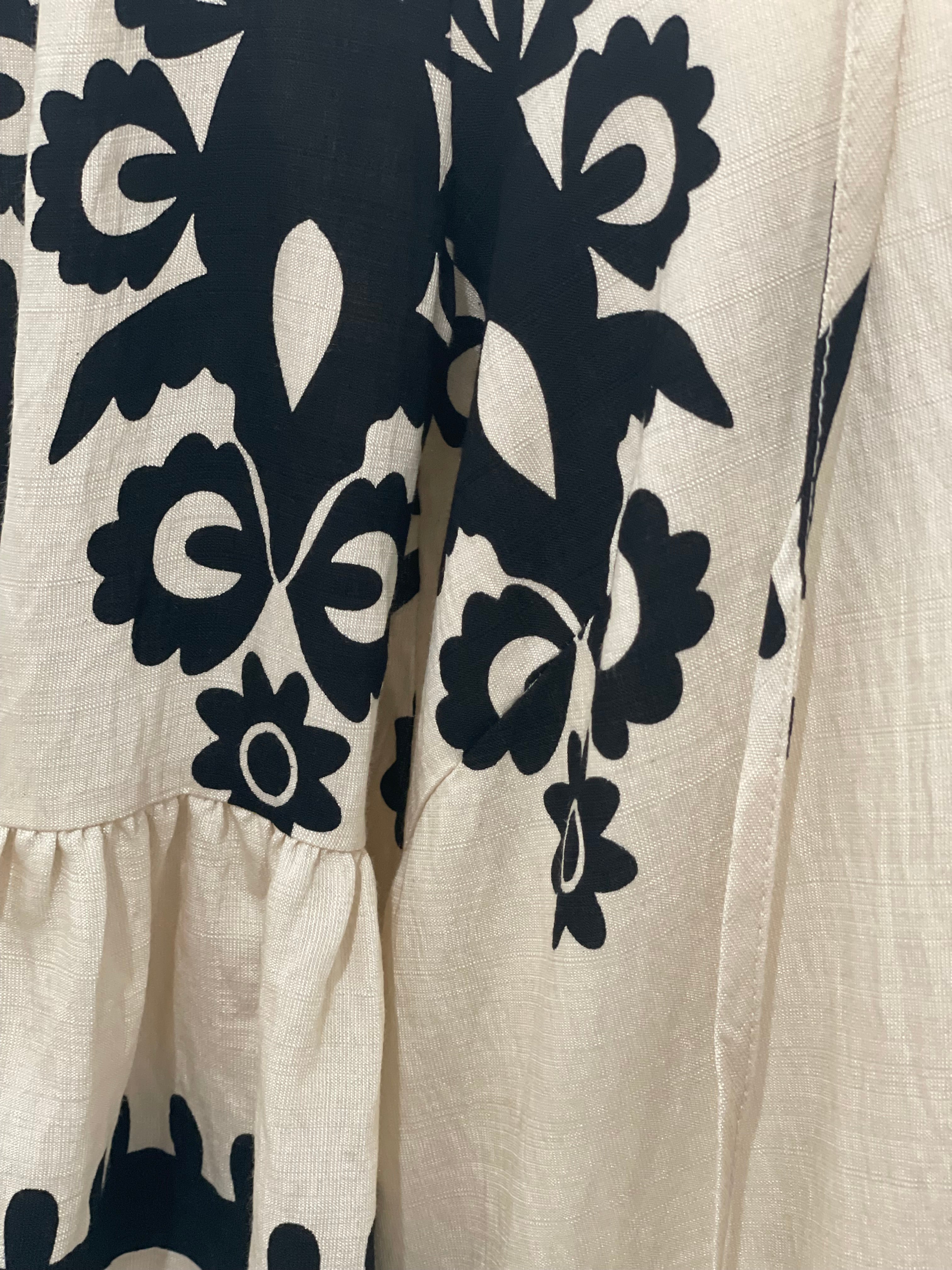 Two Tone Boarder Print Mini Dress