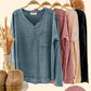 Mineral Washed Cotton Comfy Knit Top