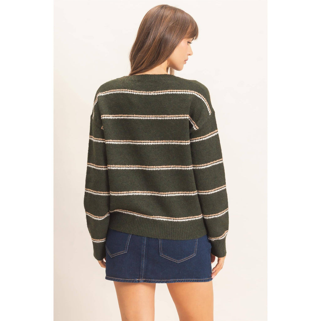 Striped Crew Neck Sweater