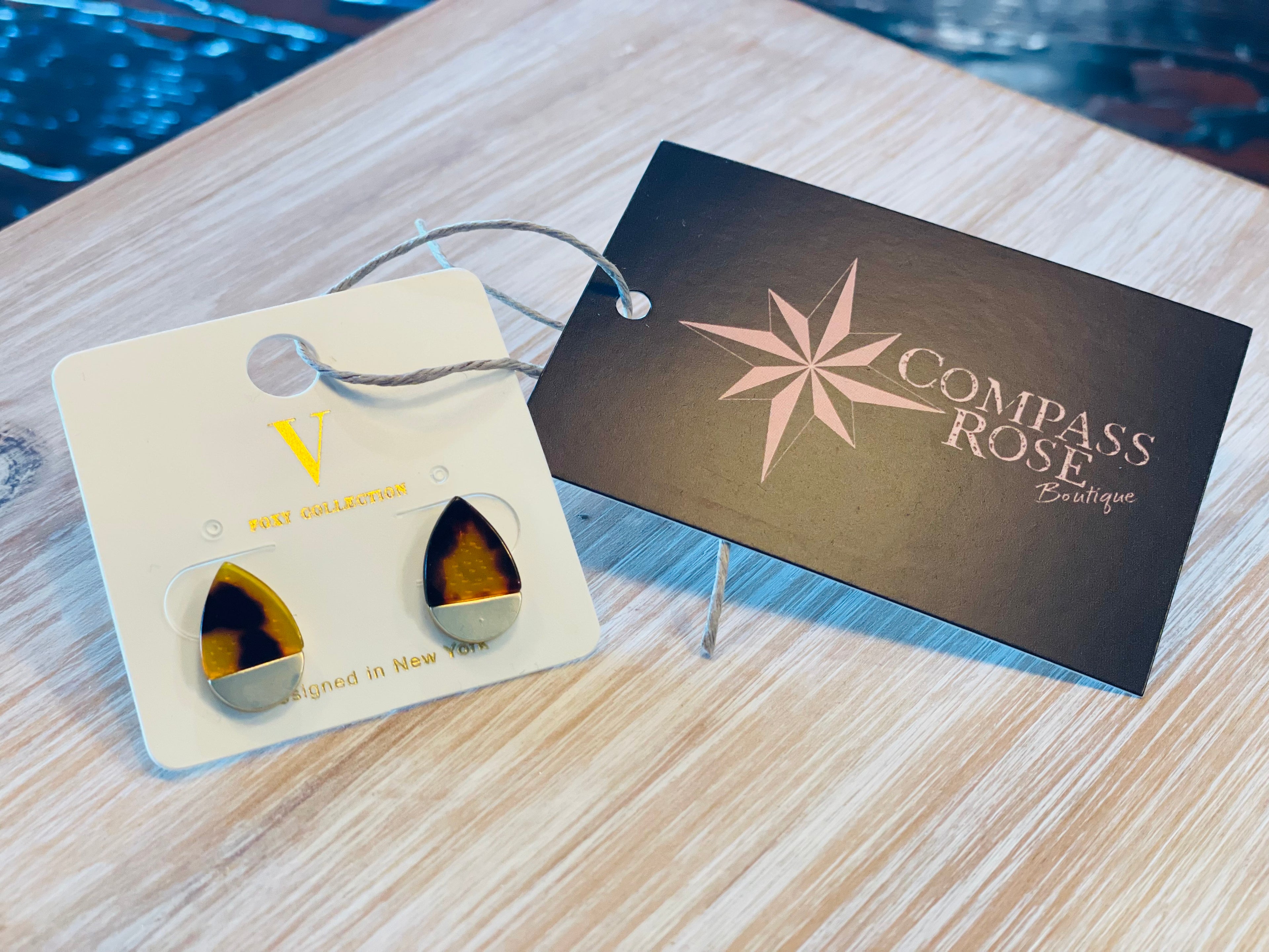 Animal Print Teardrop Earrings