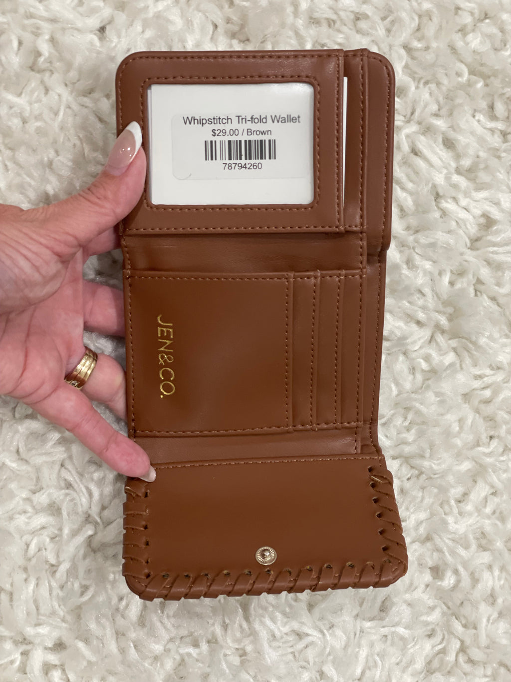 Whipstitch Tri-fold Wallet