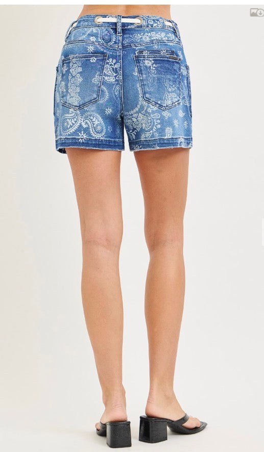 Risen Paisley Print Shorts
