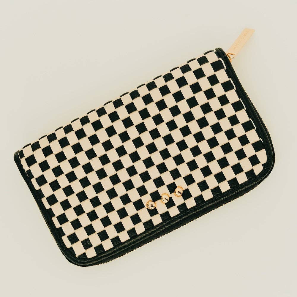 Large Zip Woven Wallet