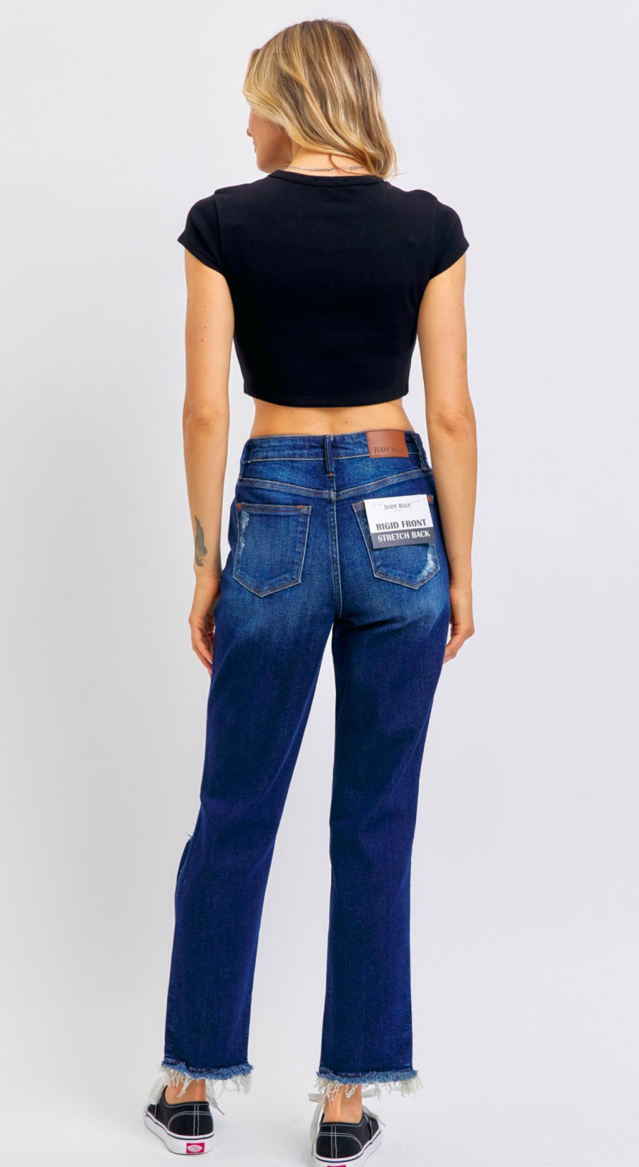 Judy Blue High Waist Rigid Magic Heavy Destroy Straight