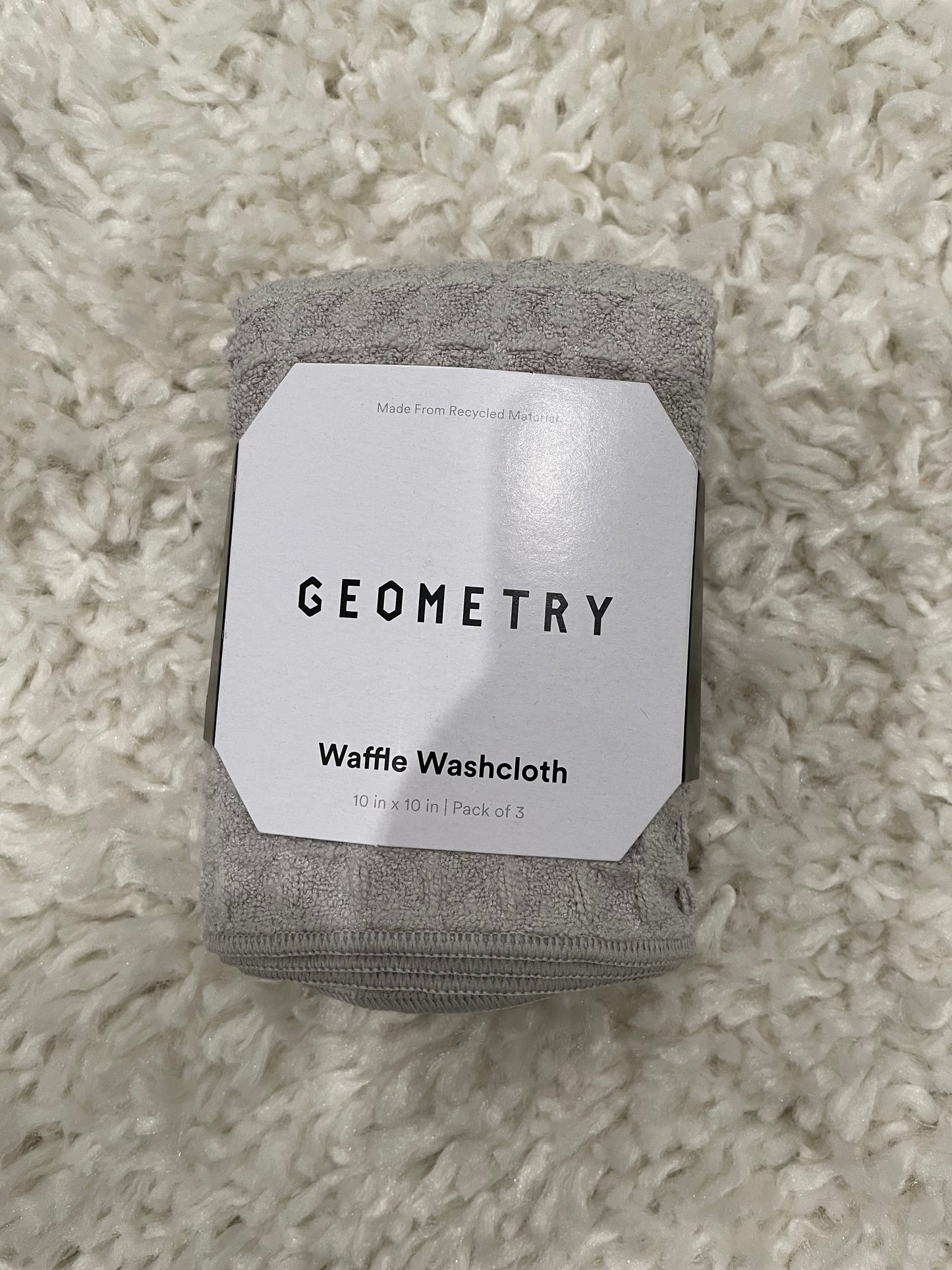 Geometry Waffle Washcloth Set