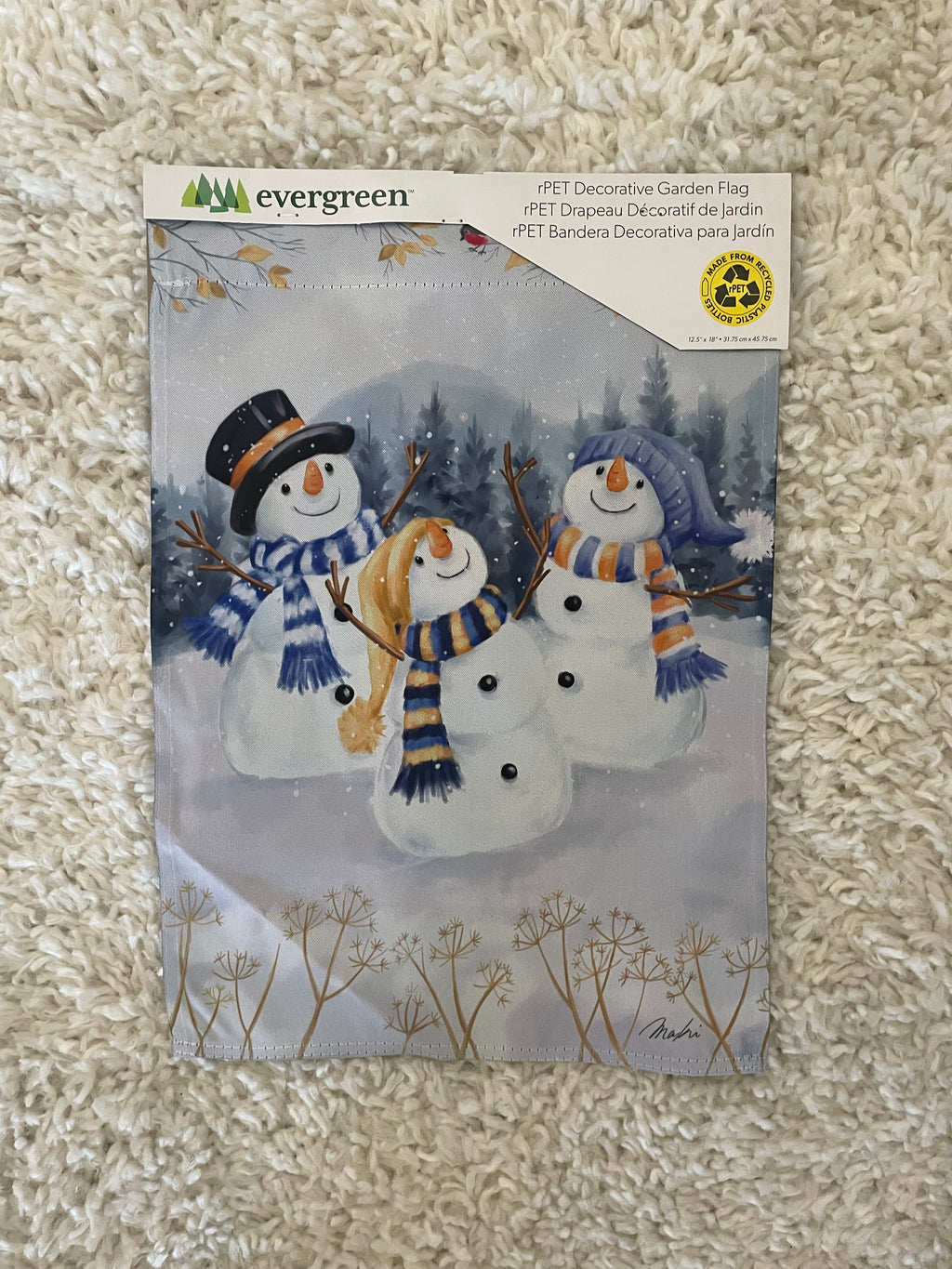 Embossed Suede Garden Flag