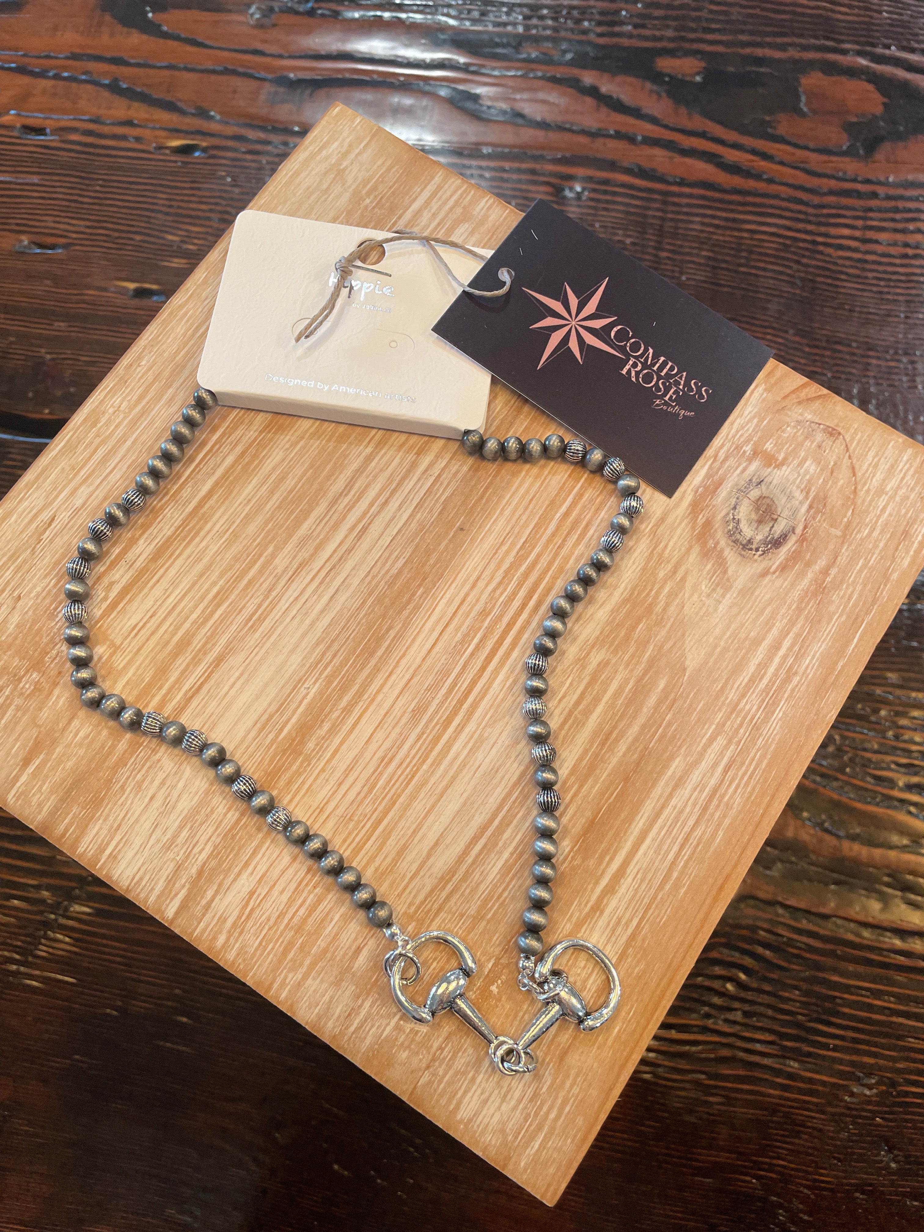 Navajo Pearl and Bit Necklace