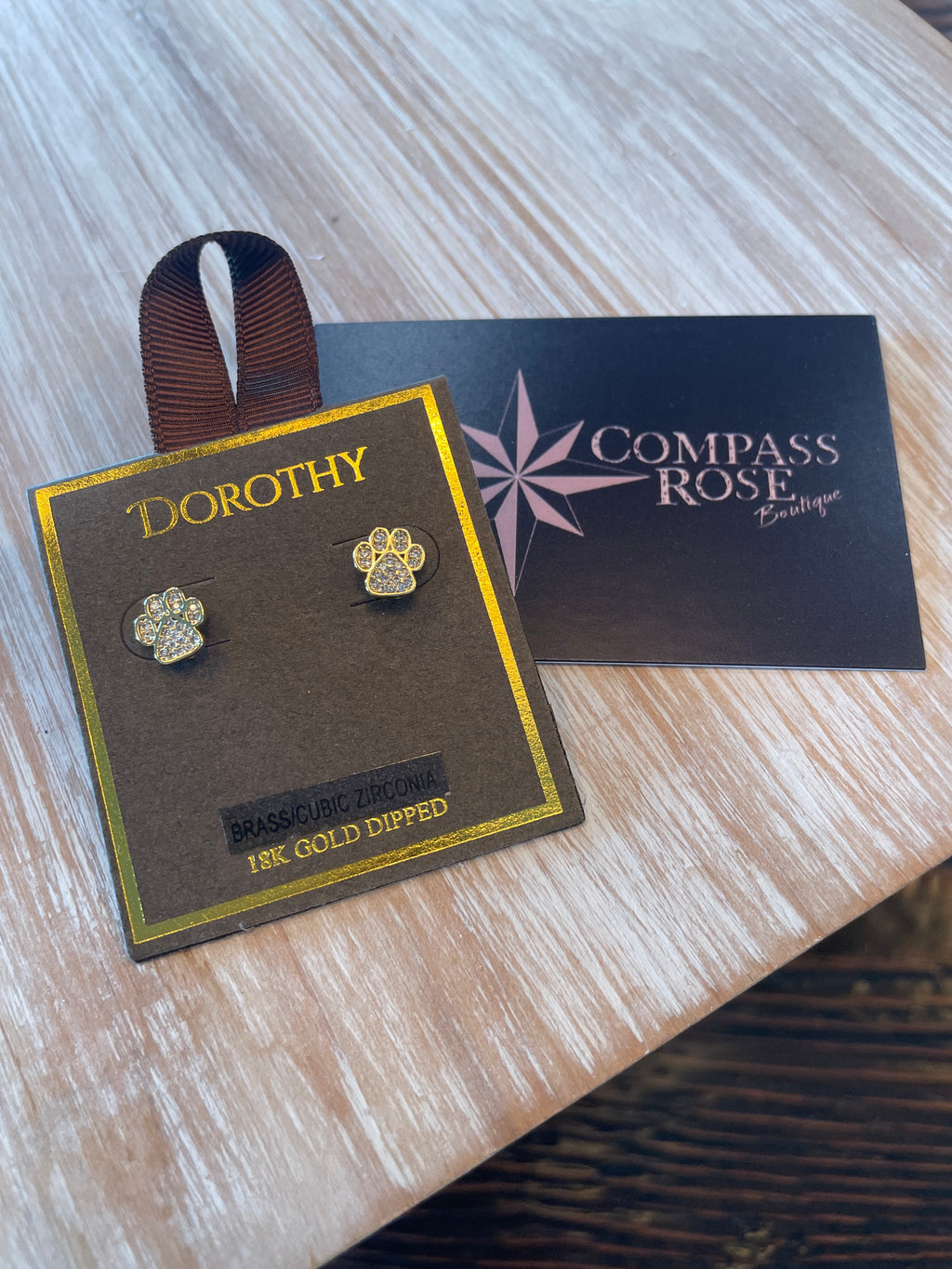 Paw Print Stud Earrings