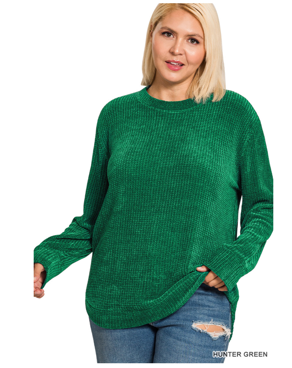 Chenille Waffle Sweater