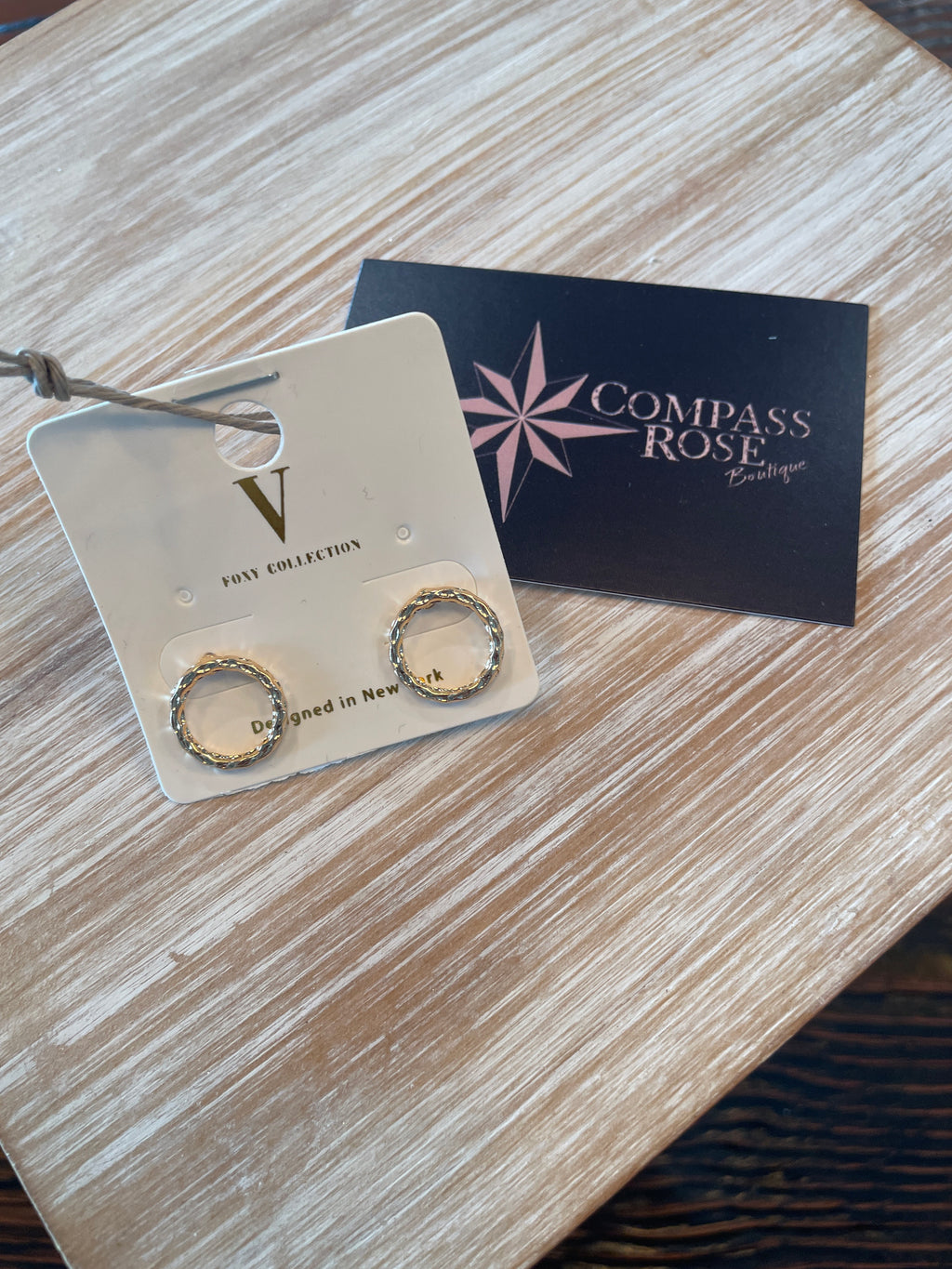 Gold Woven Circle Earrings