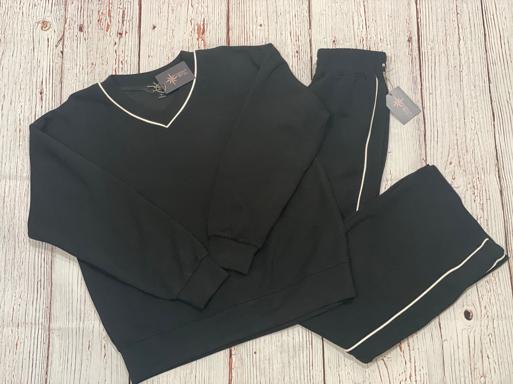 Modal Scuba V-Neck Piping Top