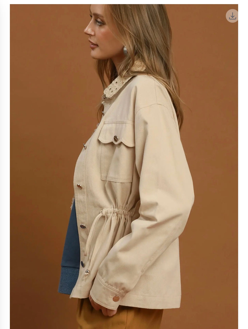 Collar Scalloped Detailed Jacket