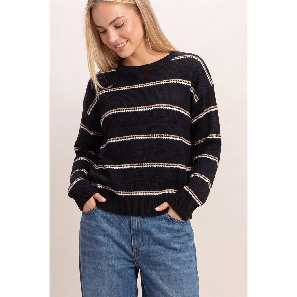 Striped Crew Neck Sweater