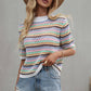 Crochet Short Sleeve Pullover Sweater