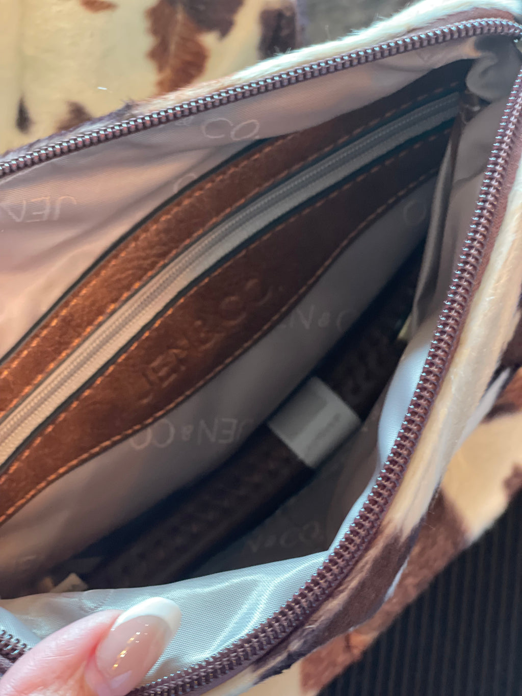 Cow Print Crossbody w/ Side Tassel