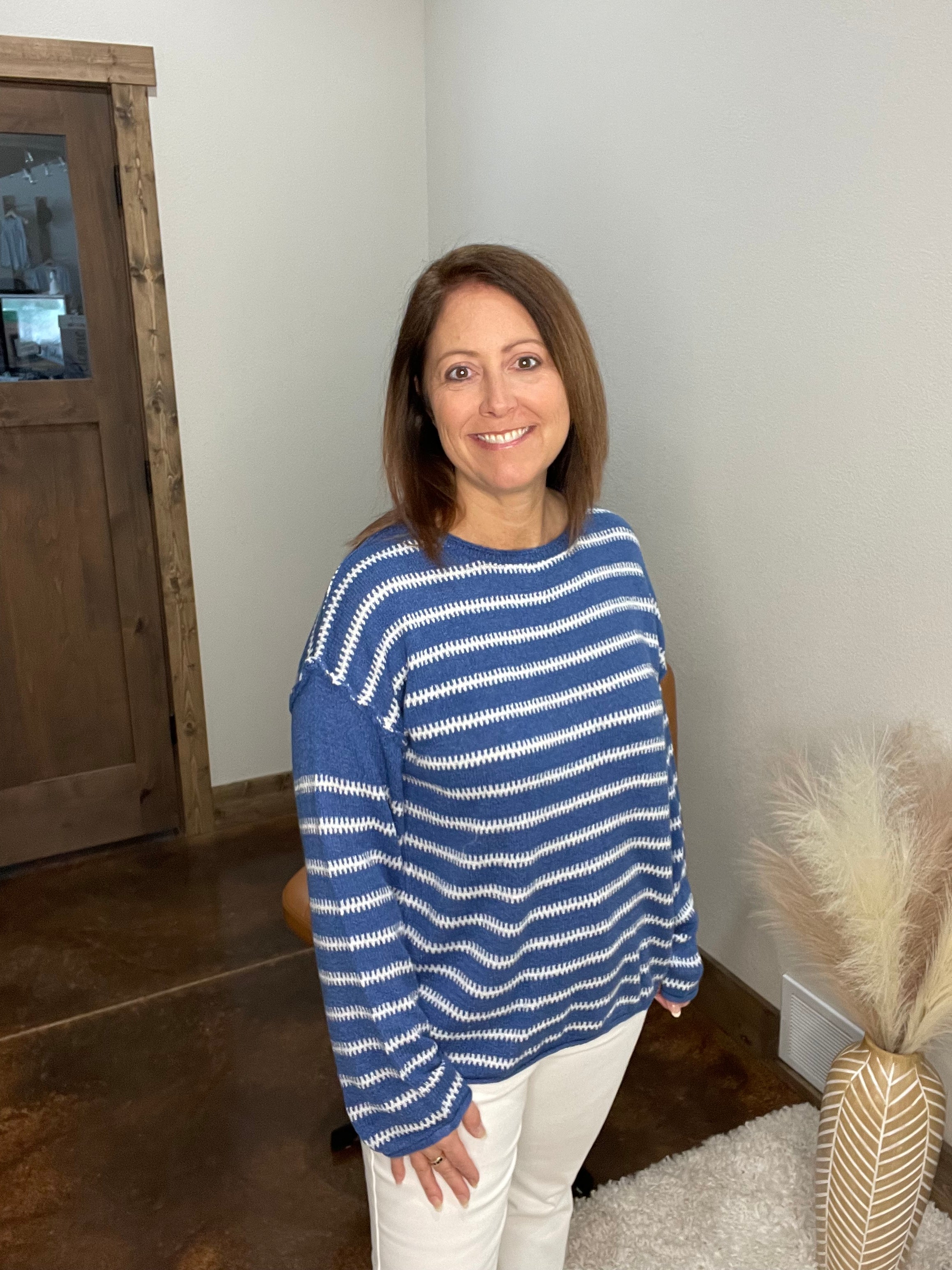 Louie Casual Striped Sweater