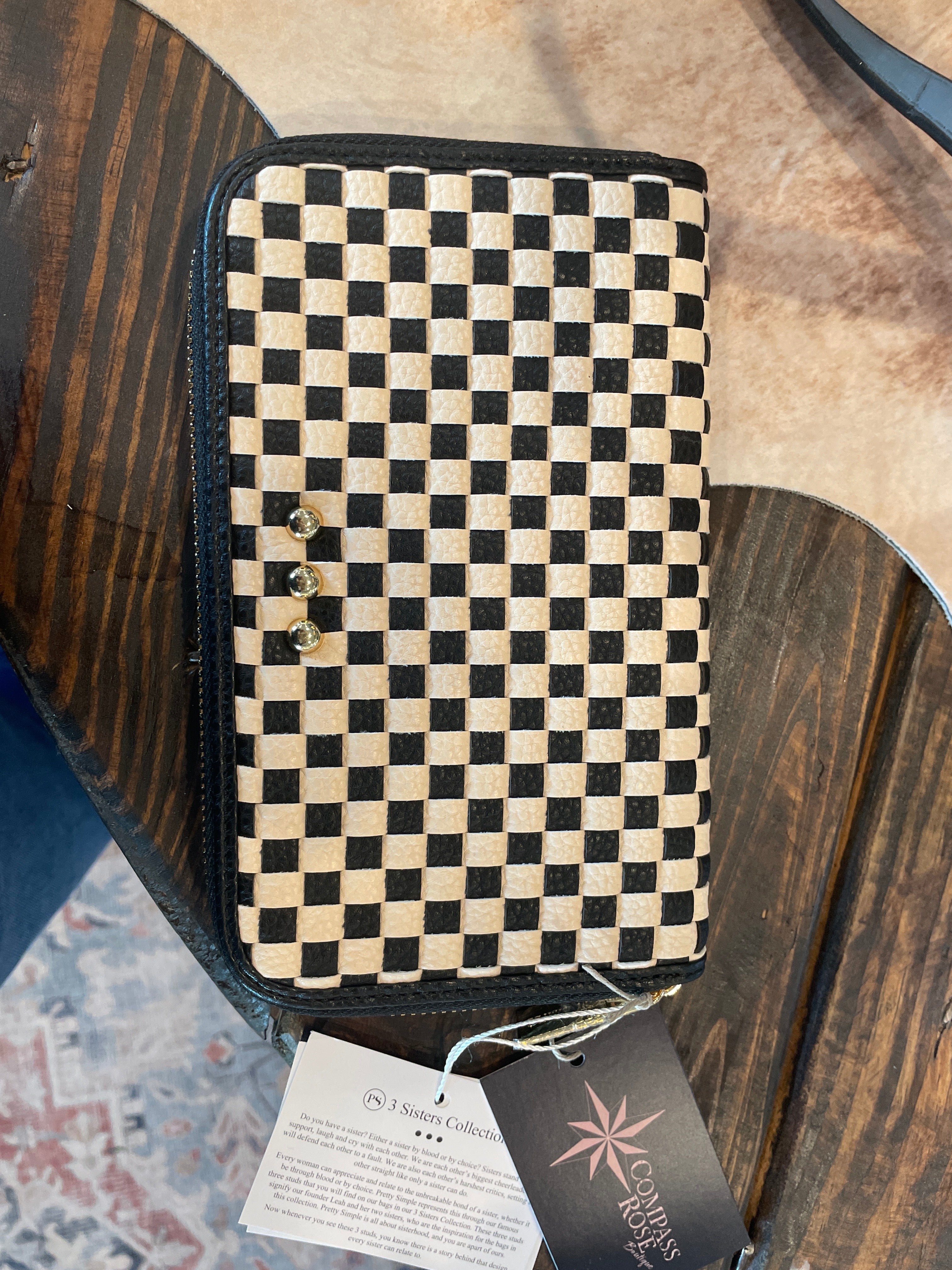 Large Zip Woven Wallet