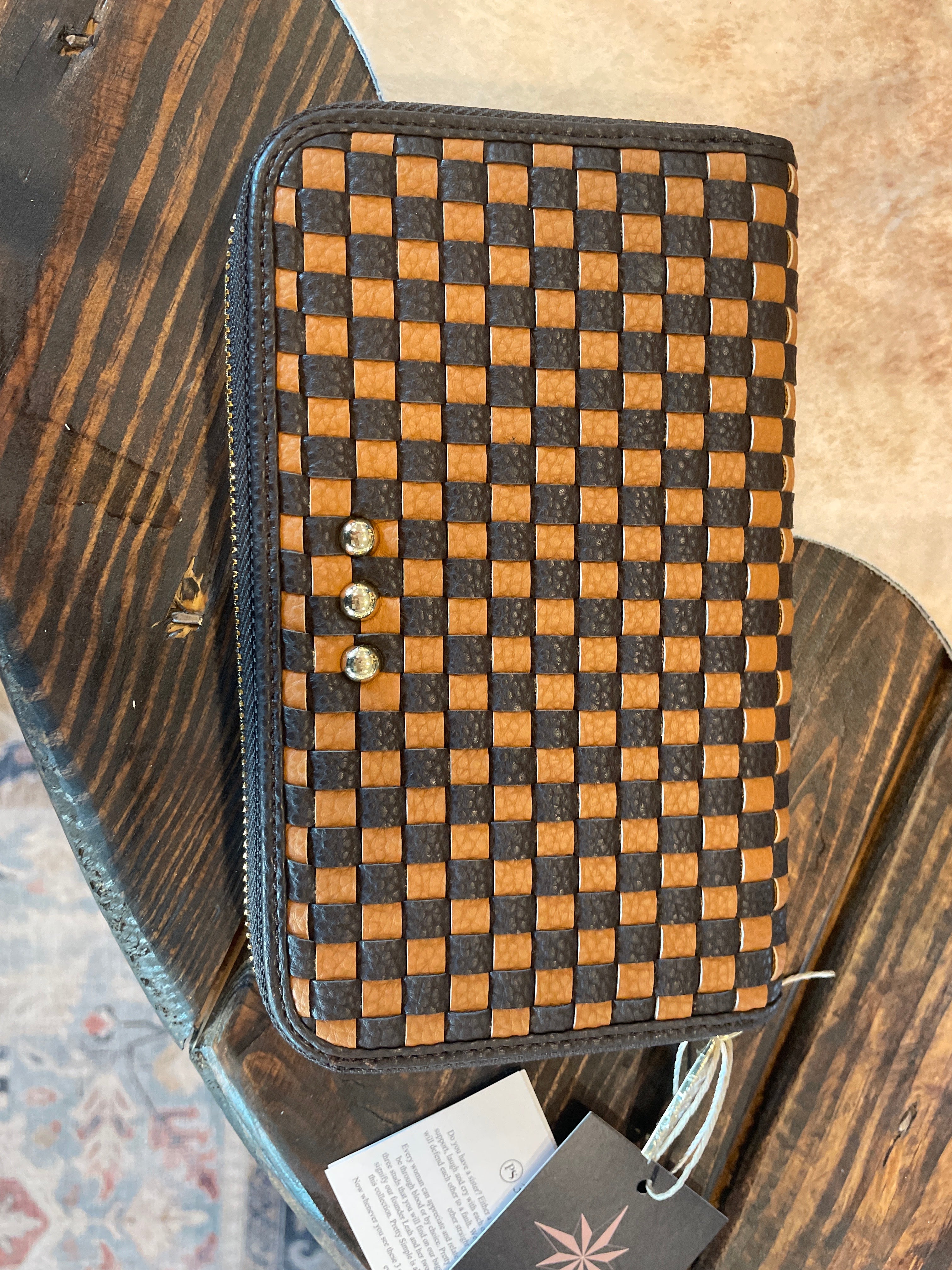 Large Zip Woven Wallet