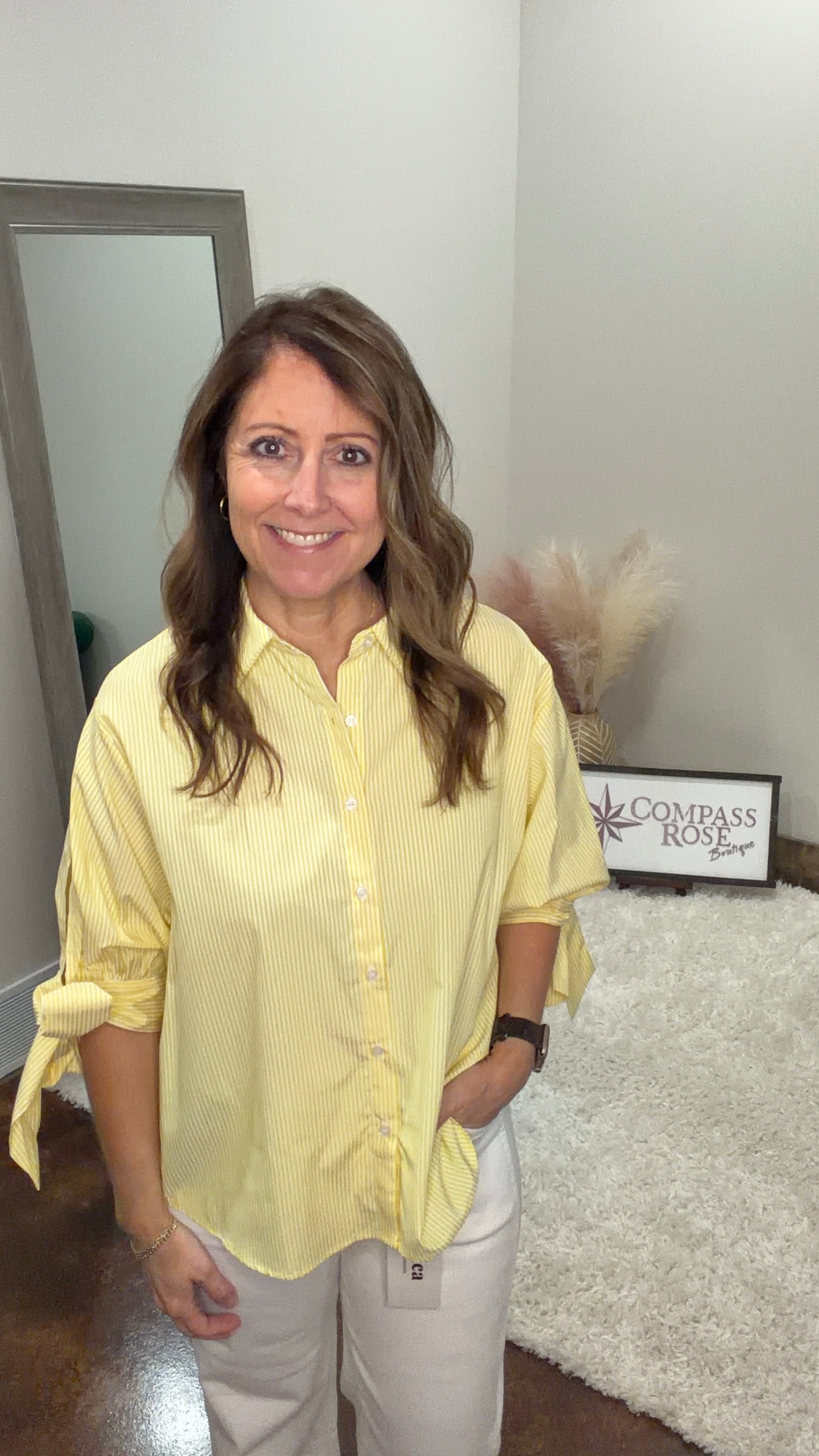 Bow Tie Sleeve Blouse