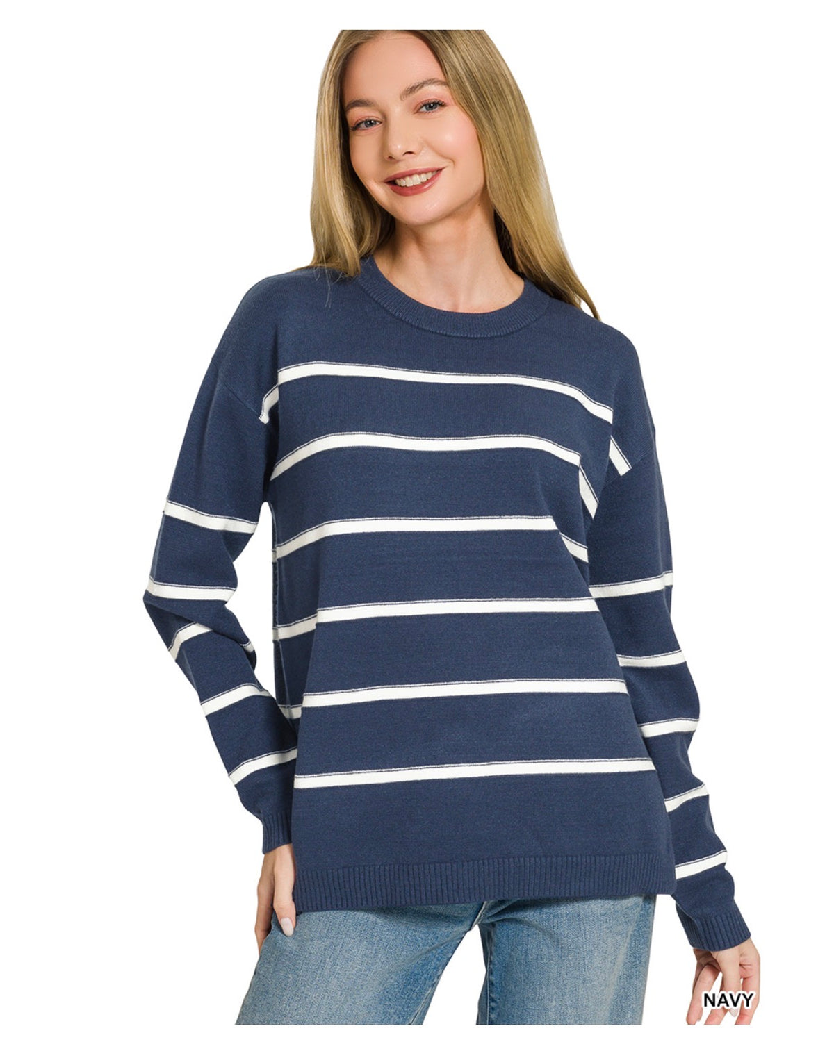 Viscose Striped Sweater