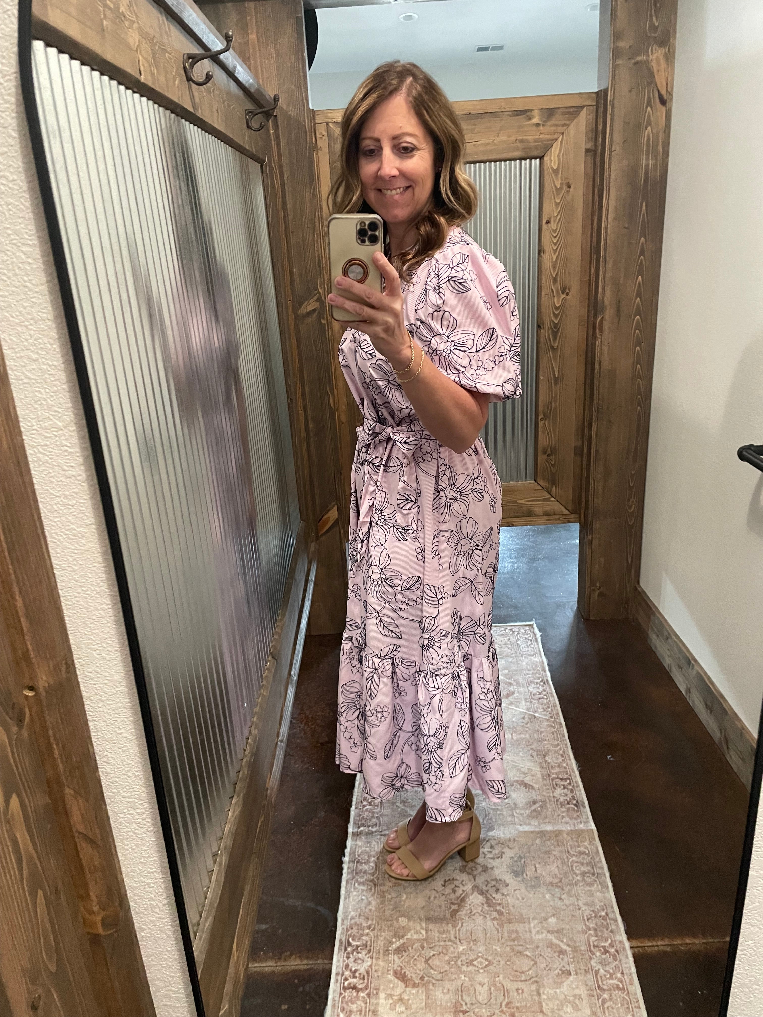 Sky Garden Belted Midi Dress