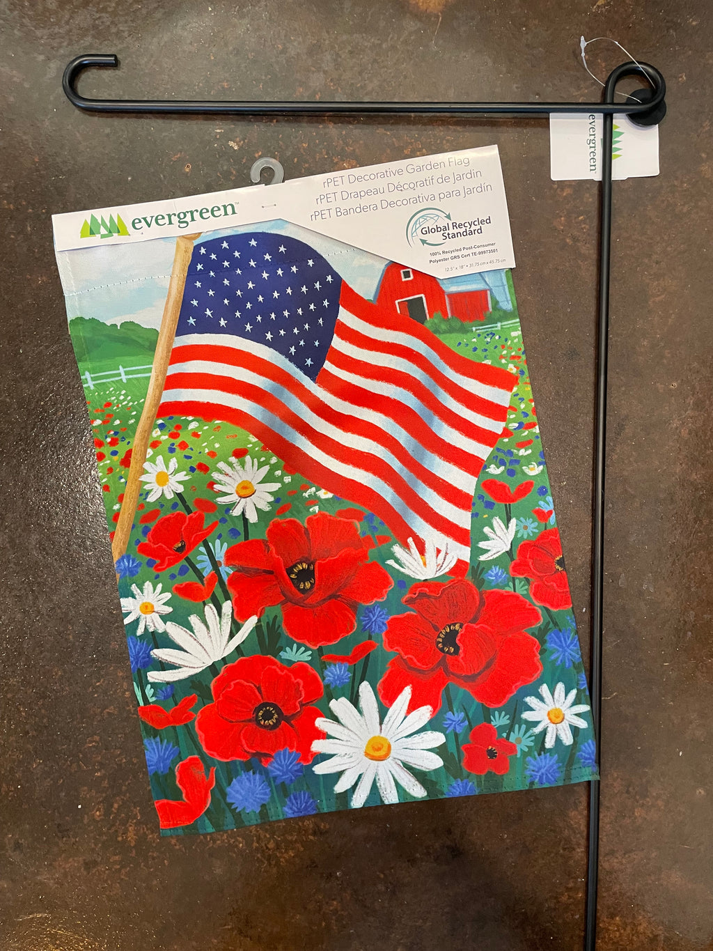 Embossed Suede Garden Flag