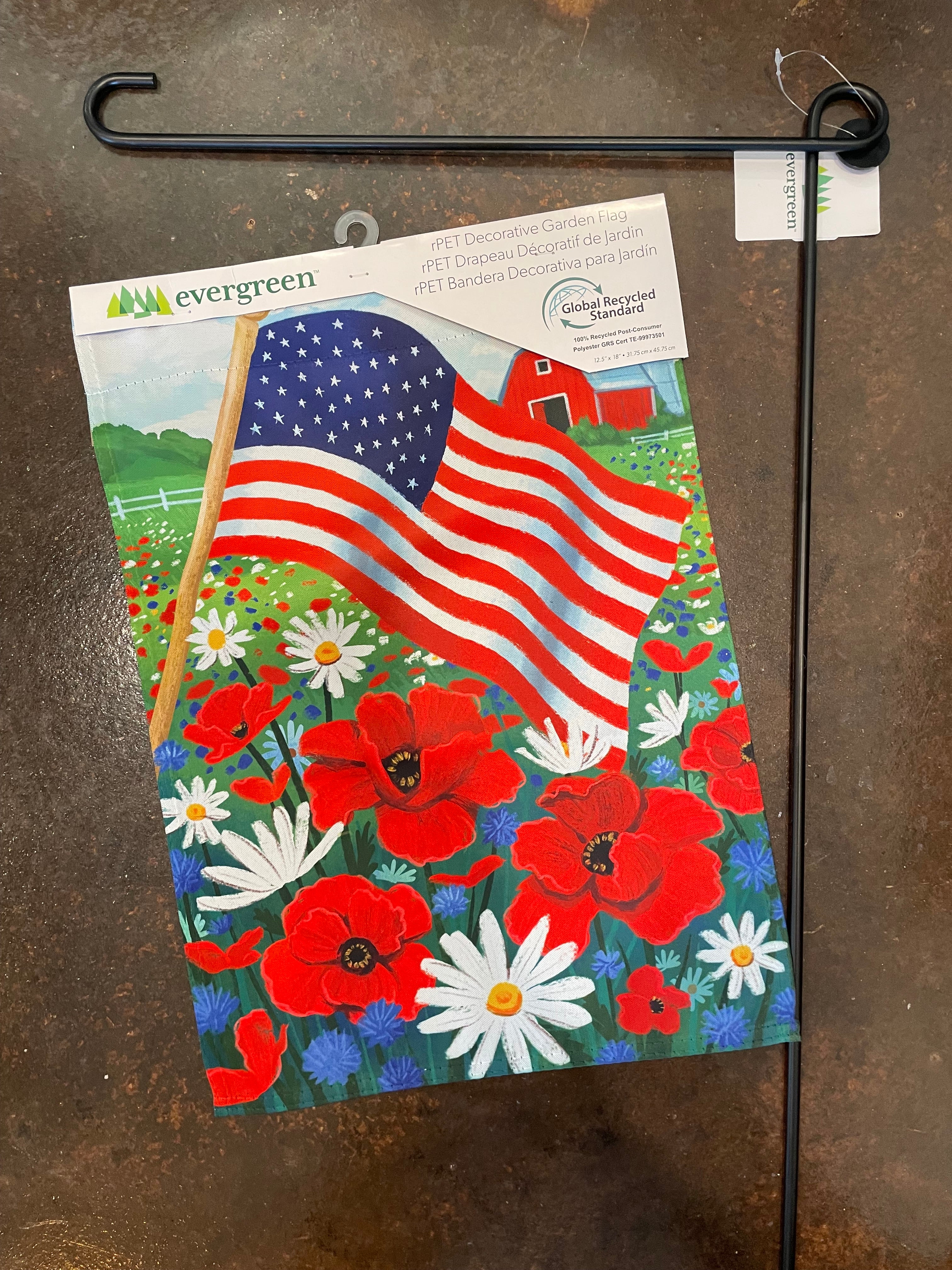 Embossed Suede Garden Flag