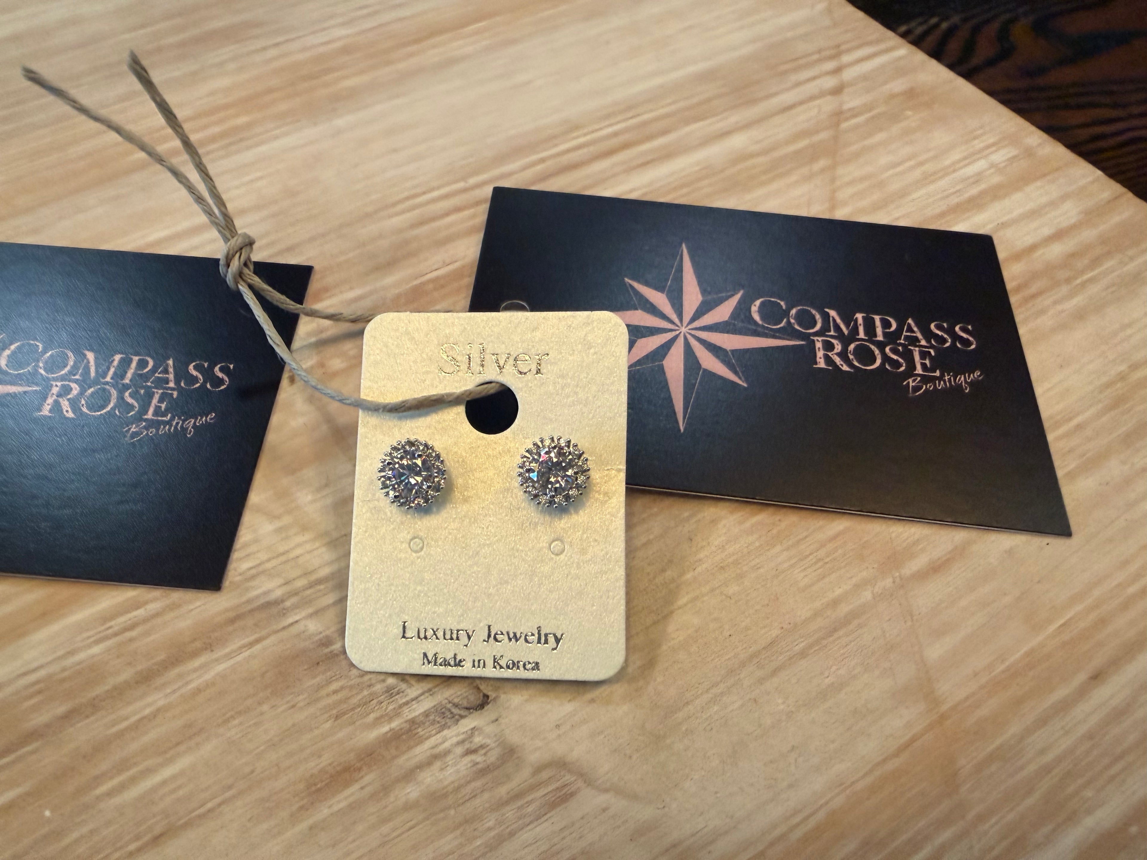Circle Glitz CZ Earrings