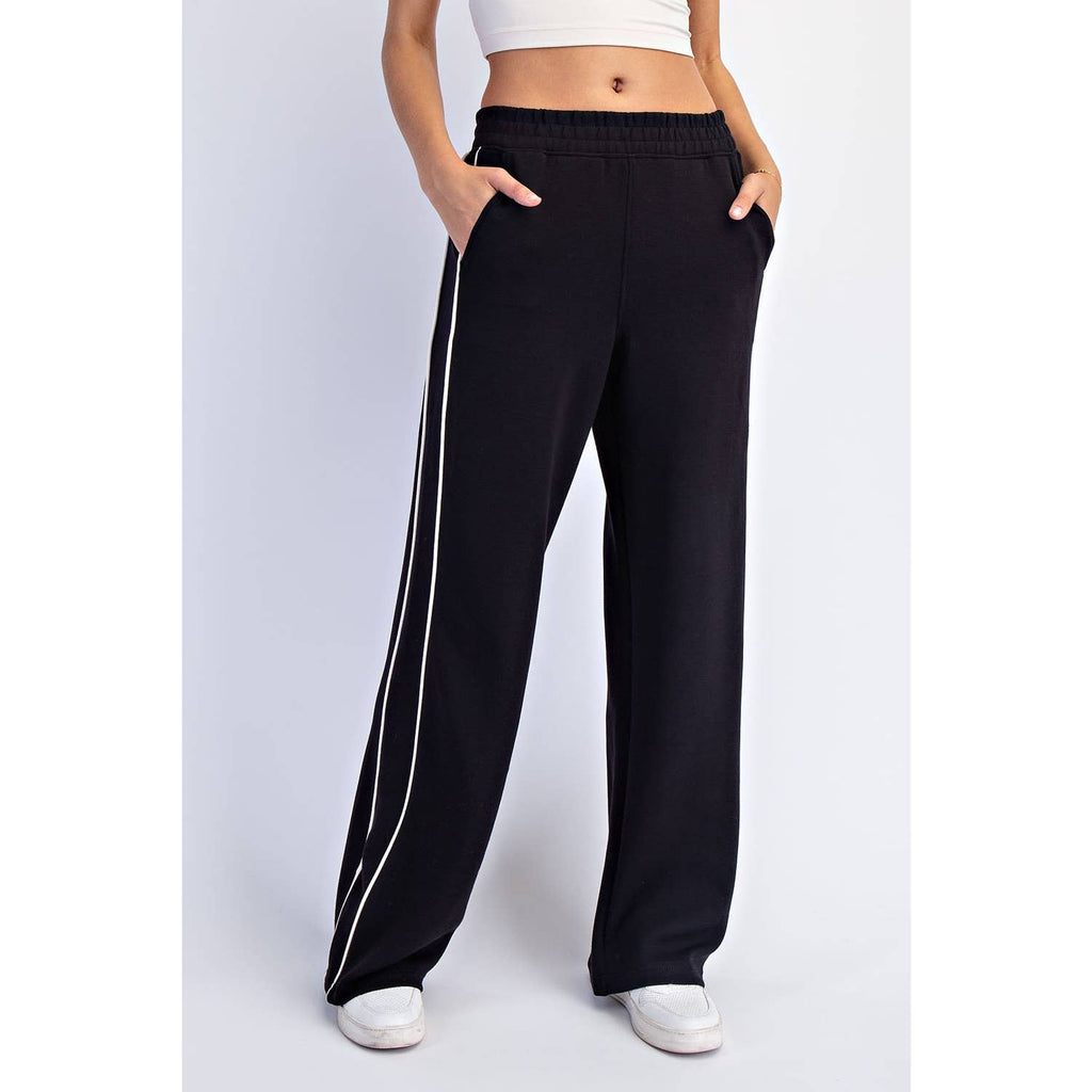 Modal Scuba Two Strip Piping Straight Pant