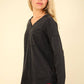 Mineral Washed Cotton Comfy Knit Top