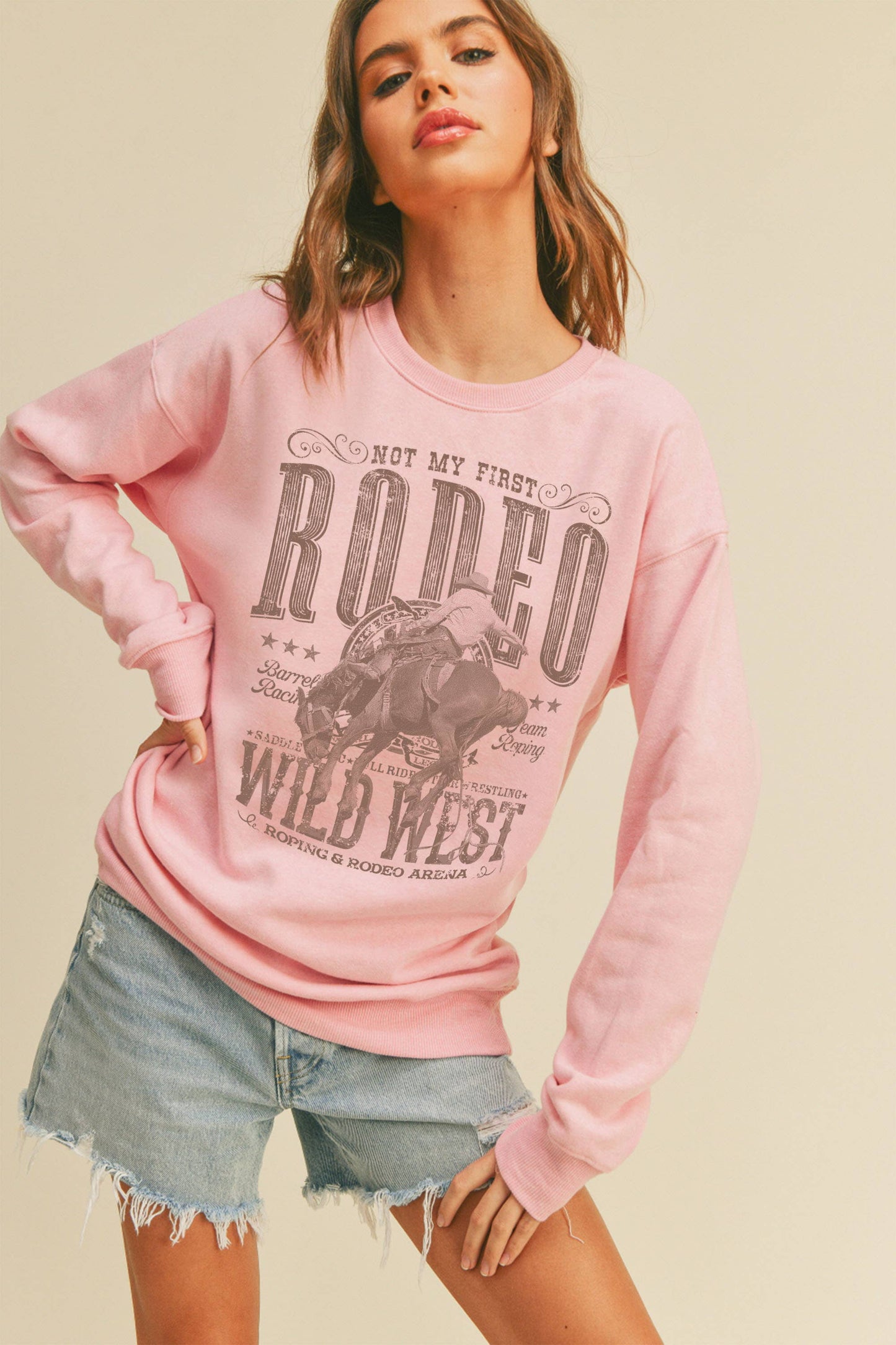 Rodeo Wild West Cowboys Graphic Sweatshirt