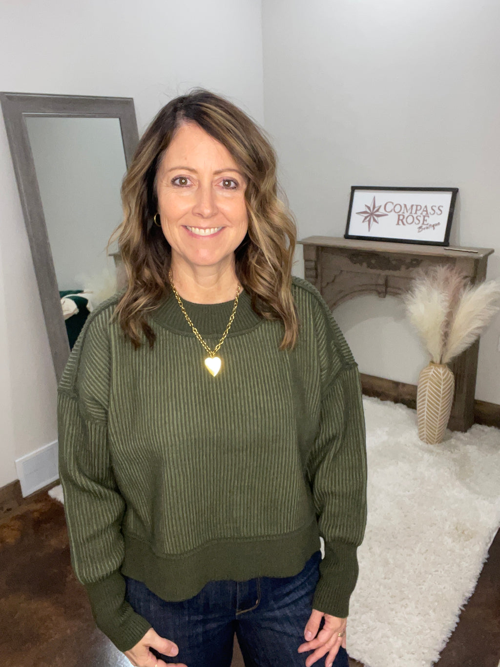 Exposed Seam Two-Tone Sweater