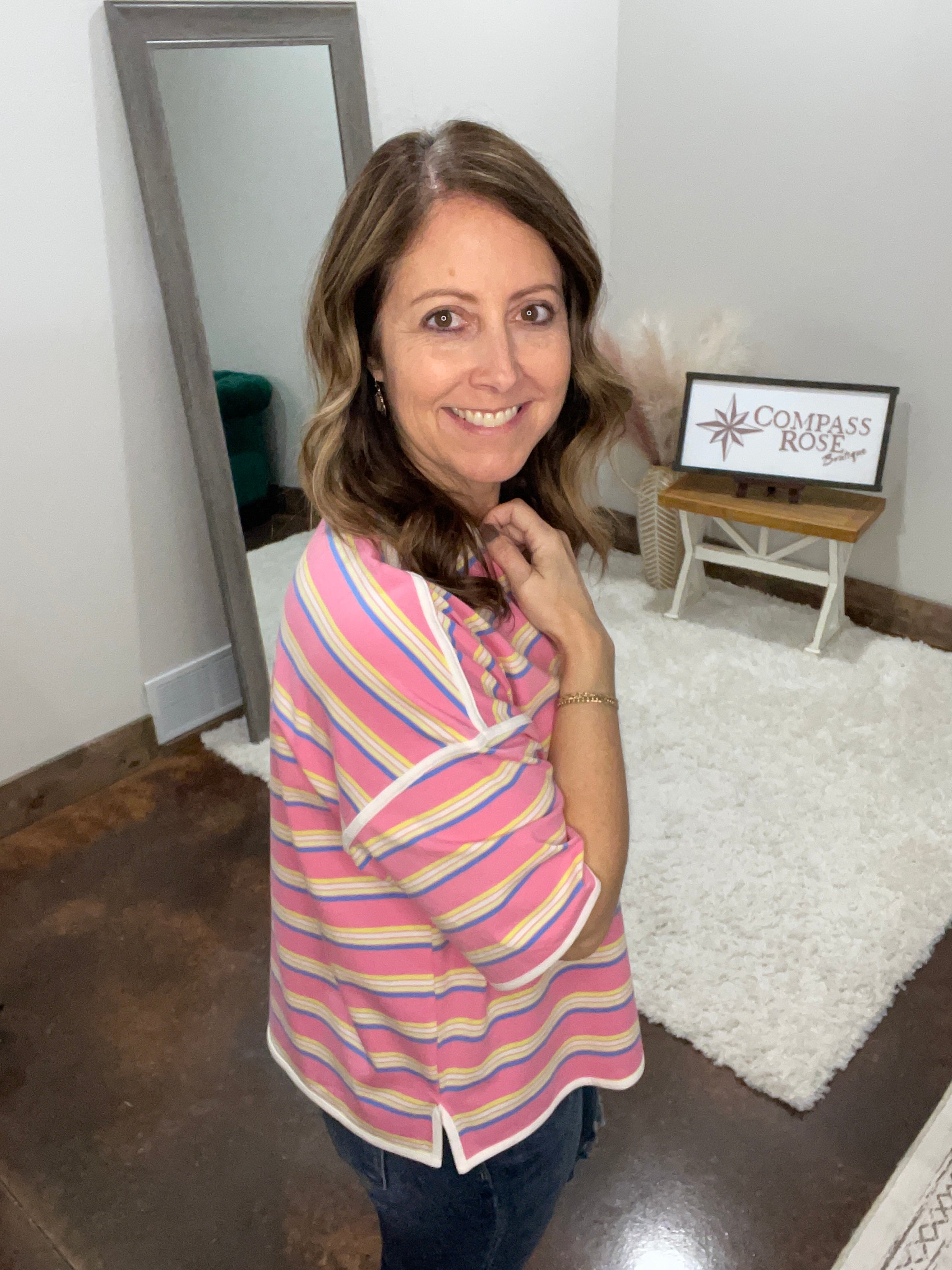 Striped Oversized Relaxed Top