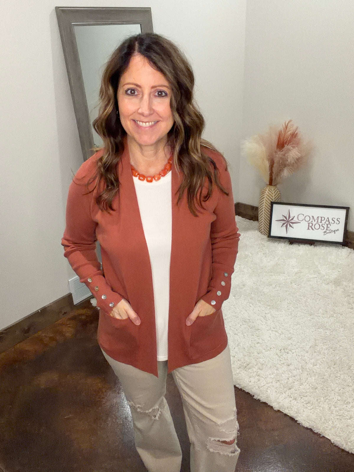 Button Cuff Cardigan