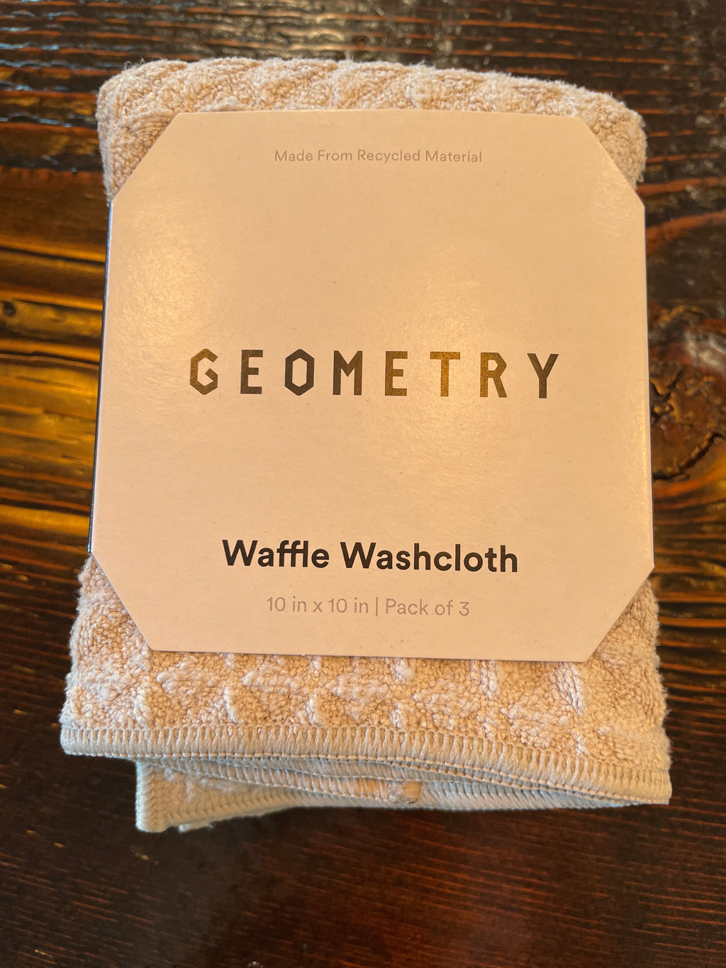 Geometry Waffle Washcloth Set