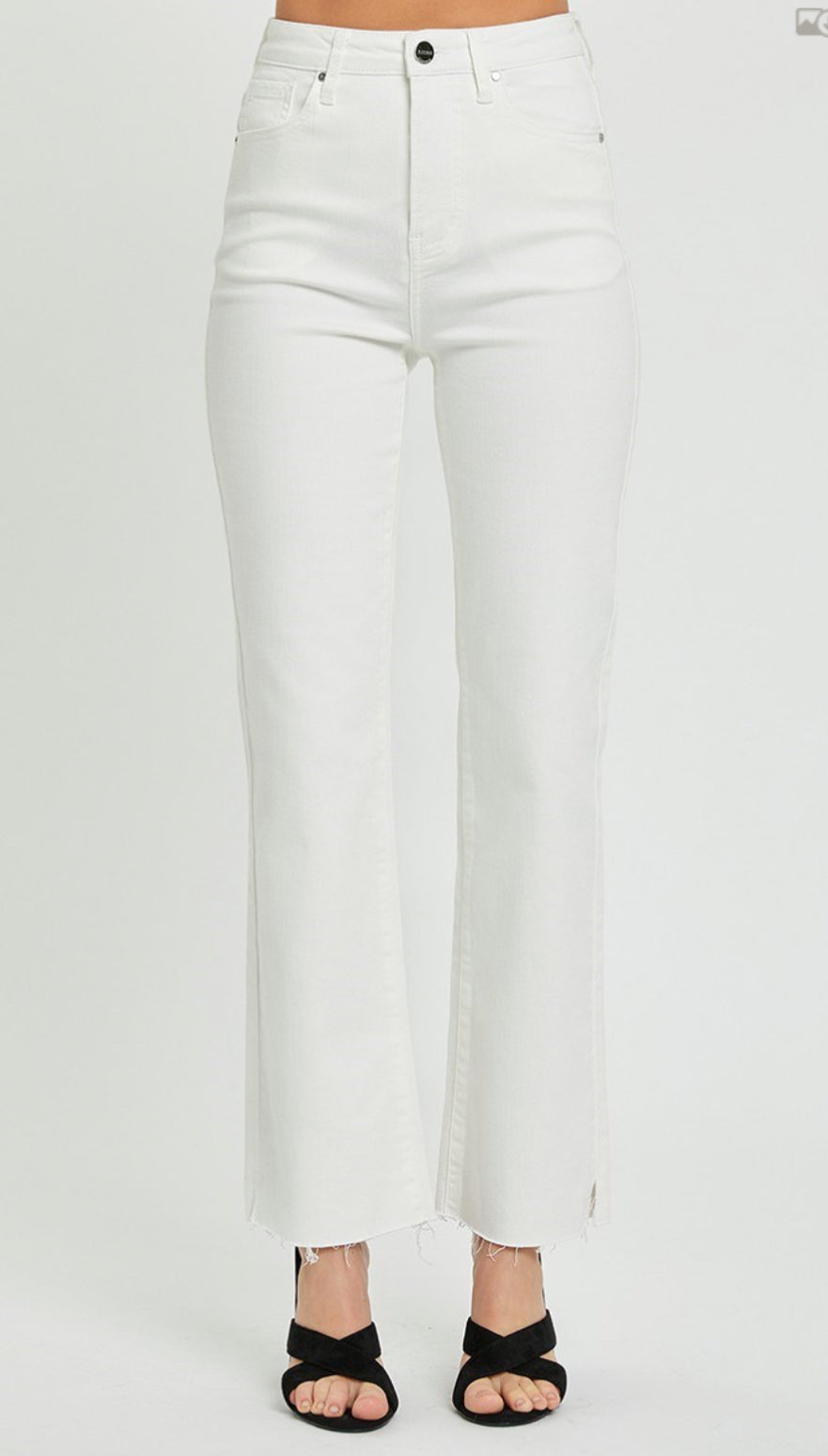 Risen HR Raw Hem Slit Straight Pants